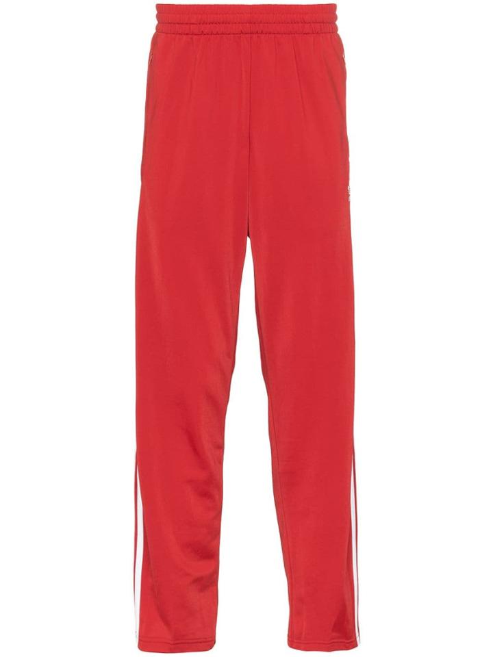 Adidas Firebird Striped Sweat Pants - Red