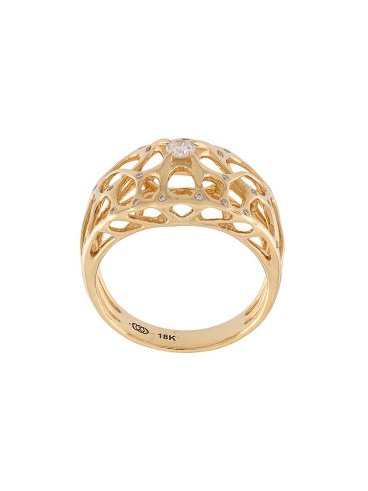 John Brevard 'web' Diamond Ring, Women's, Size: 7, Metallic
