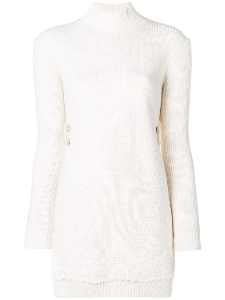 Ermanno Ermanno Ribbed Knit Turtleneck Sweater - White