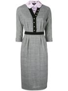 Olympia Le-tan Prince De Galles Marion Dress - Grey