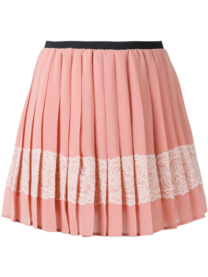 Red Valentino Embellished Crepe Mini Skirt - Pink & Purple