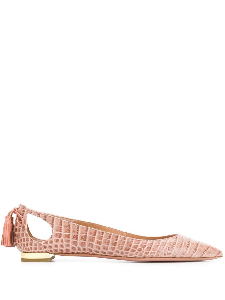 Aquazzura Forever Marilyn Ballerina Flats - Pink