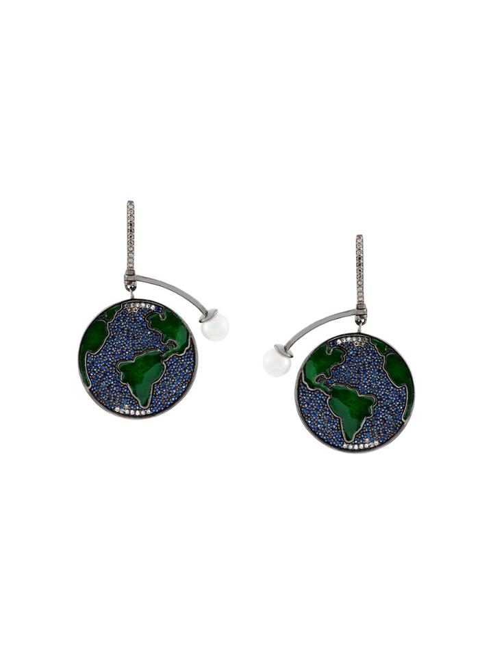 Astley Clarke Earth Drop Earrings - Blue