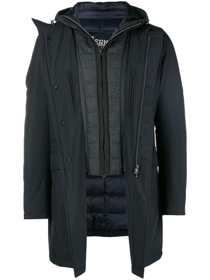 Herno Layered Padded Jacket - Blue