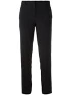No21 - Cropped Trousers - Women - Silk/acetate - 44, Women's, Black, Silk/acetate