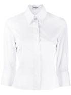 Chanel Vintage 1990's Concealed Placket Slim Shirt - White