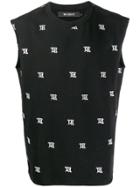 Misbhv Logo Embroidered Tank Top - Black