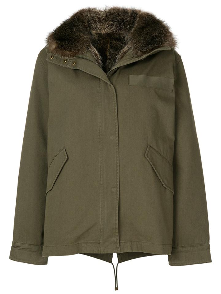 Army Yves Salomon Short Parka - Green