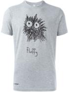 Aspesi Fluffy Print T-shirt, Men's, Size: Large, Grey, Cotton/polyester