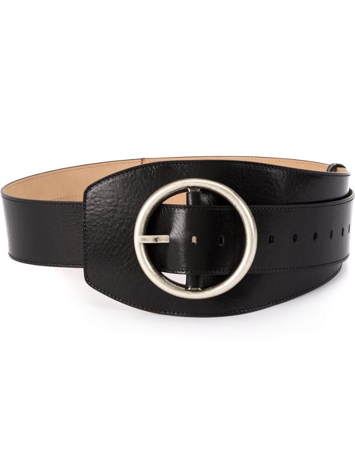 Ann Demeulemeester Circular Buckle Belt - Black