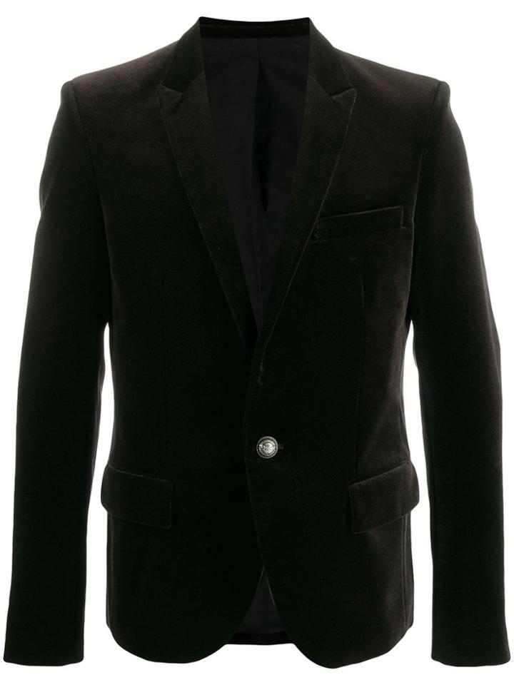 Balmain Velvet Blazer - Black