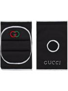 Gucci Embroidered Logo Kneepads - Black