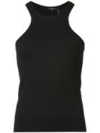 Theory Racerback Ribbed Tank, Women's, Size: Xs, Black, Polyamide/spandex/elastane