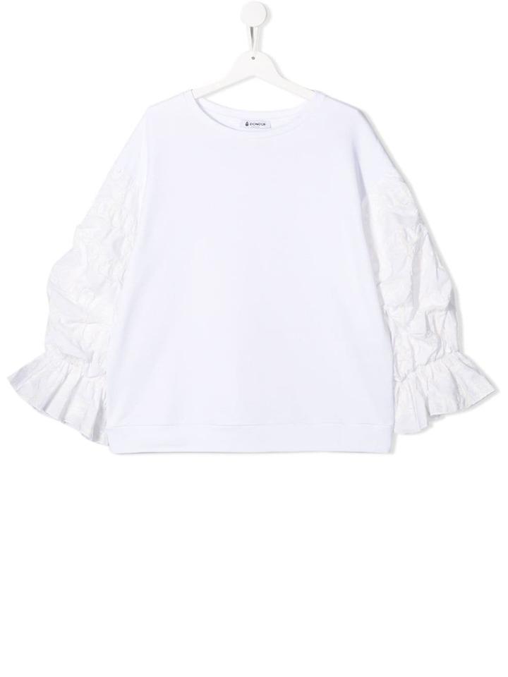 Dondup Kids Ruffled Cuffs Top - White