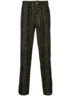 Transit Striped Tapered Trousers - Green