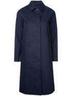 Button-down Coat - Women - Cotton - 34, Blue, Cotton, Mackintosh