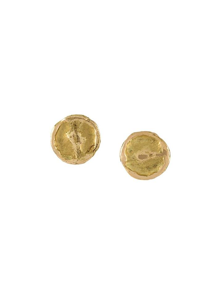 Liska Gold Disk Earrings