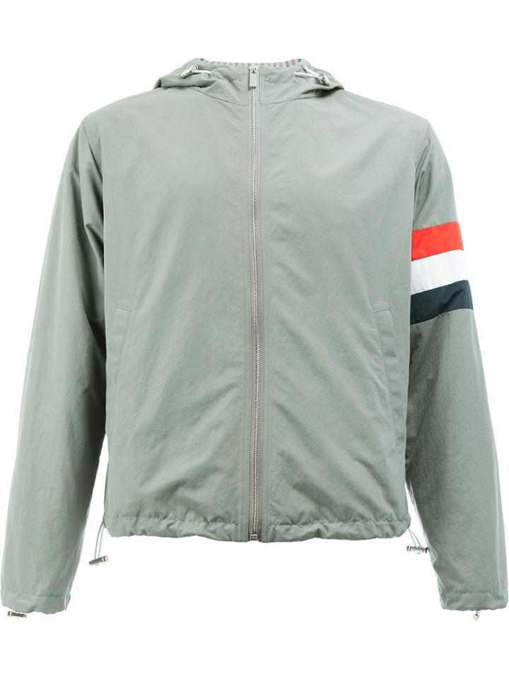 Thom Browne Zipped Hooded Jacket - Grey