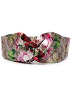 Gucci Floral Gg Logo Print Headband - Pink