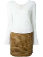 Jay Ahr Leather Combi-dress