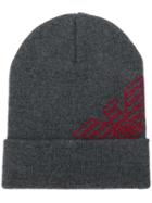 Emporio Armani Logo Knitted Hat - Grey