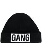 Neil Barrett Gang Patch Beanie Hat - Black