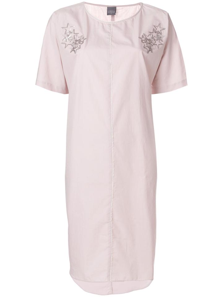 Lorena Antoniazzi Sequinned Star Shift Dress - Pink & Purple