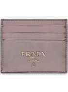 Prada Leather Credit Card Holder - Grey
