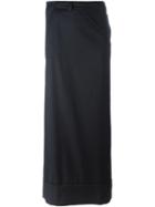 Jacquemus Long Rear Slit Skirt, Size: 36, Blue, Wool
