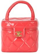 Chanel Vintage Quilted Hand Vanity Case, Red