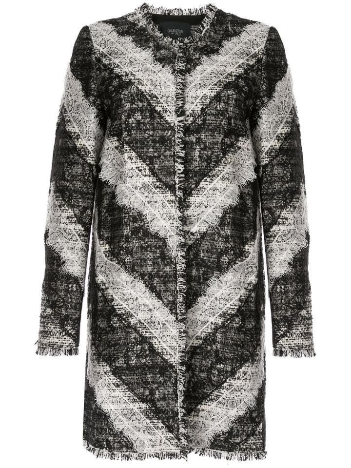 Giambattista Valli Lace Bouclé Coat - Black