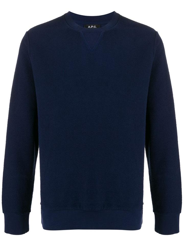 A.p.c. X Brain Dead Knitted Sweatshirt - Blue