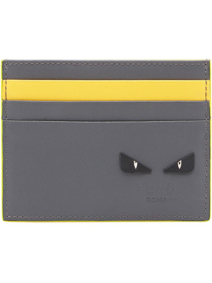 Fendi Monster Eyes Cardholder - Grey