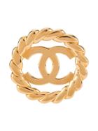 Chanel Vintage Chanel Cc Logos Brooch Pin Gold Corsage