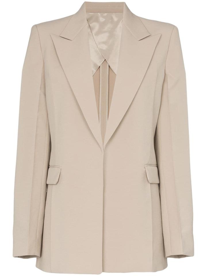 Helmut Lang Hlmt Ls Sb Jckt Blzr W Frnt Pkts Longlin - Neutrals