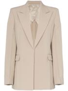 Helmut Lang Hlmt Ls Sb Jckt Blzr W Frnt Pkts Longlin - Neutrals