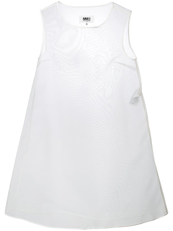 Mm6 Maison Margiela Transparent Rigid Dress - White