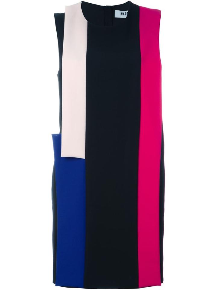 Msgm Panelled Shift Dress
