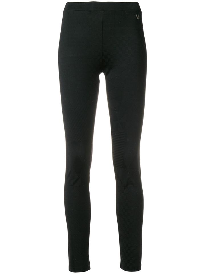 Versace Jeans Logo Plaque Leggings - Black