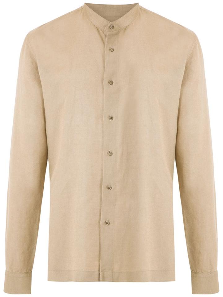 Osklen Mandarim Collar Shirt - Neutrals