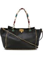 Valentino Garavani 'rockstud' Beaded Handle Tote