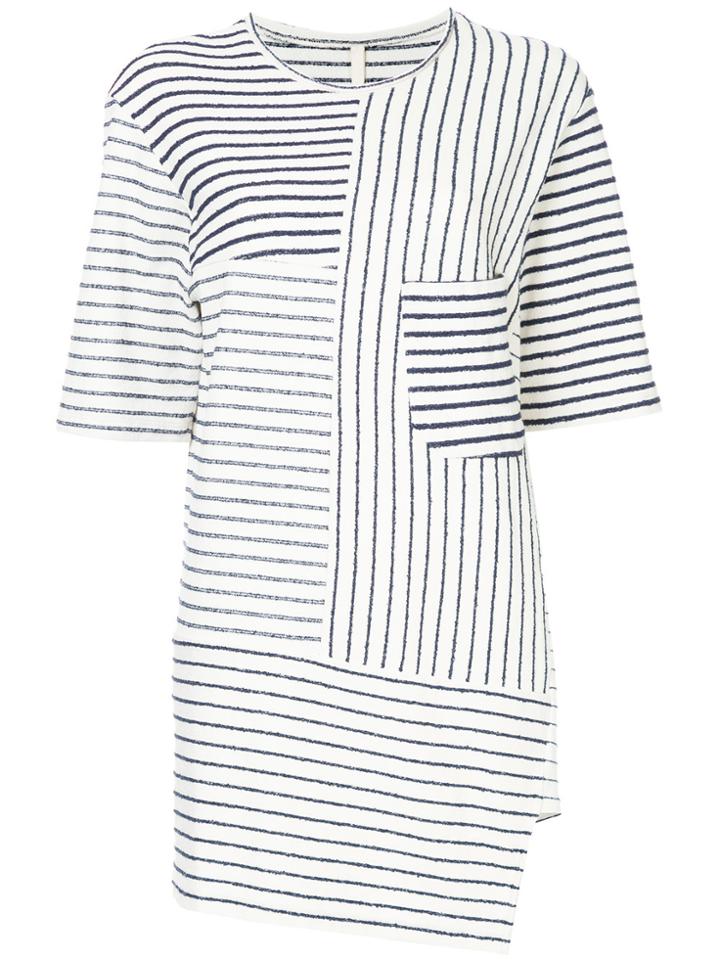 Forme D'expression Patch Long-line T-shirt - Nude & Neutrals