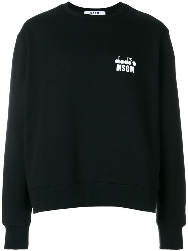 Msgm Msgm X Diadora Crew Neck Sweatshirt - Black