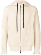 Maison Flaneur Contrast Drawstring Hoodie - Neutrals