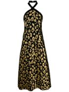 Temperley London Josie Leopard-jacquard Gown - Black