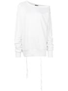 Ann Demeulemeester Off-the-shoulder Sweatshirt - White