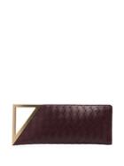 Bottega Veneta Bttga Lthr Intrecciato Tri Cltch - Red