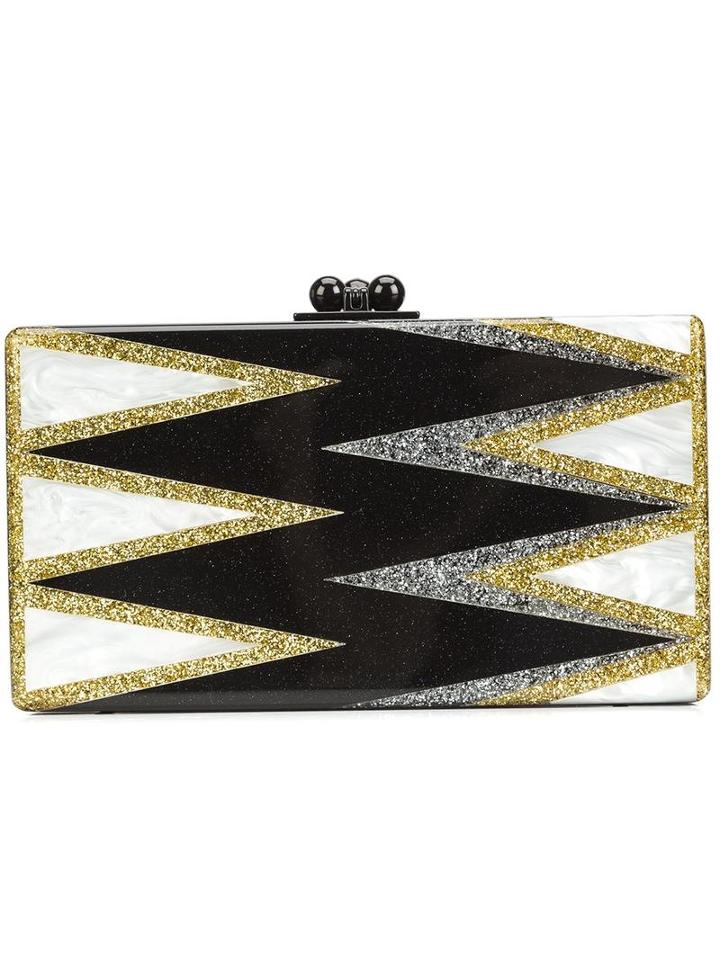 Edie Parker - 'jean' Box Clutch - Women - Acrylic - One Size, Black, Acrylic