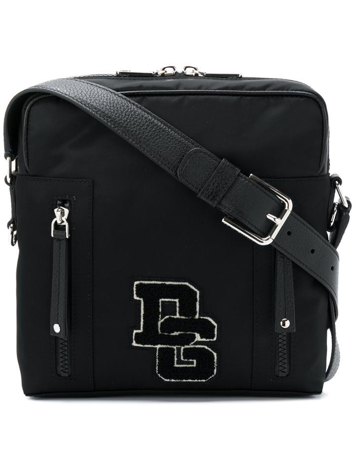 Dolce & Gabbana Medium Brand Patch Messenger Bag - Black
