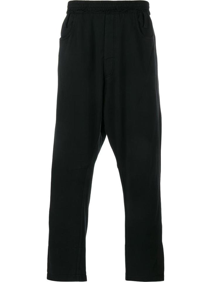 Haider Ackermann Cropped Track Pants, Men's, Size: Large, Black, Cotton